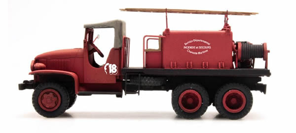 REE Modeles CB-084 - GMC C.C.F.L Tank Truck for Forest Fire Froger Steel Canvas CHARENTE MARITIME